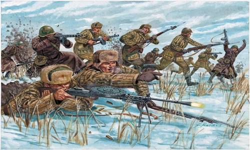 556069 1/72 WWII Russian Infantry (Winter Uniform)