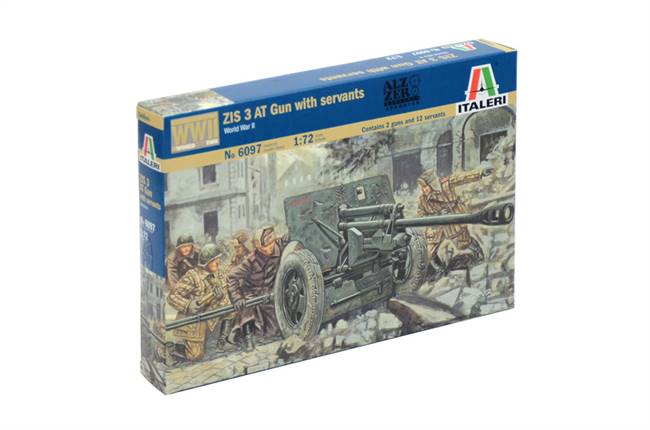 556097 1/72 WWII Russian ZIS3 AT Gun with Servants