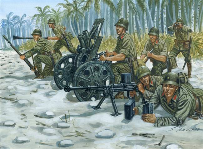 556164 1/72 Japanese 70mm Gun Support Team