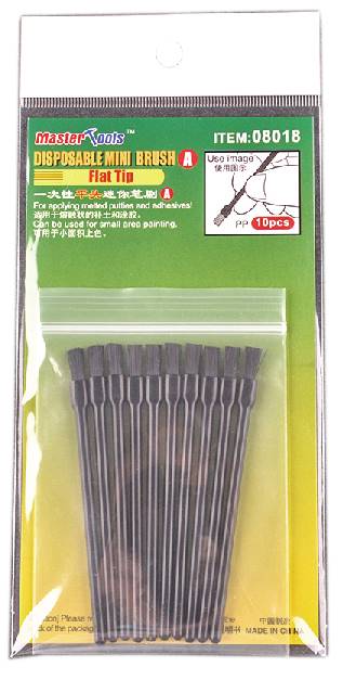 708018 Disposable Mini Flat Brush *10pcs