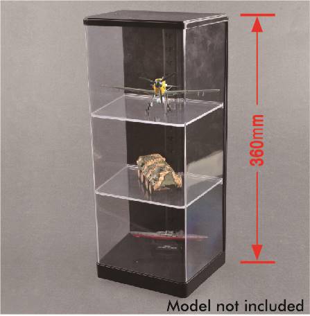 709847 Three Tiered Display Case 165x120x360mm (for 1/35 figures & 1/72 military)