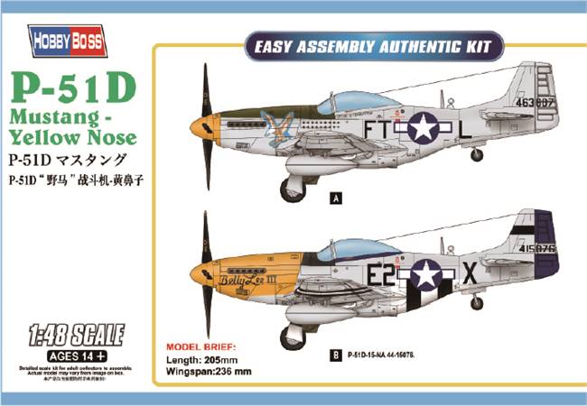 85808 1/48 P-51D Mustang - Yellow Nose