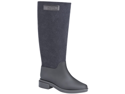 Grey Long Boot Flocked