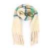 Light Colors Long Fringe Beige Scarf