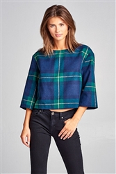 Plaid Out Of Here Top