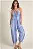 Halter Neck Open Front Jumpsuit