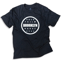 Brooklyn Alphabet & Number Tee Shirt.