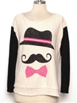 Hat Bow Mustache Sweater