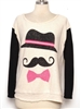 Hat Bow Mustache Sweater