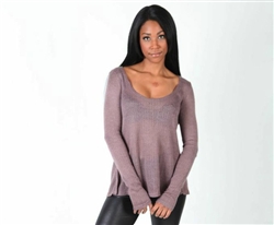 V- Back Knit Sweater