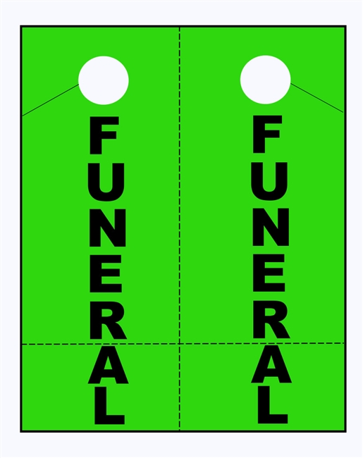 FUNERAL Procession Tags