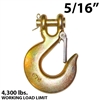 5/16" Grade 70 Clevis Slip Hook