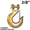 3/8 Inch Grade 70 Clevis Slip Hooks