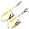 Two RJT Cluster Hook Ratchet Tie Down Straps