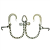 GRADE 40 3' Leg High Test  V Chain with 8" J Hooks, Mini J Hooks, Grab Hooks, and Pear Link