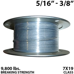 5/16" - 3/8" 7X19 Vinyl Coated Aircraft Cable