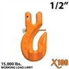 1/2" X100 Grade 100 Clevis Grab Hook w/ Latch