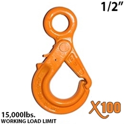 1/2" X100 Grade 100 Eye Self Locking Hook