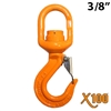 3/8" GRADE 100 Swivel Eye Self Locking Hook X100 BRAND