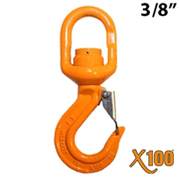 3/8" GRADE 100 Swivel Eye Self Locking Hook X100 BRAND