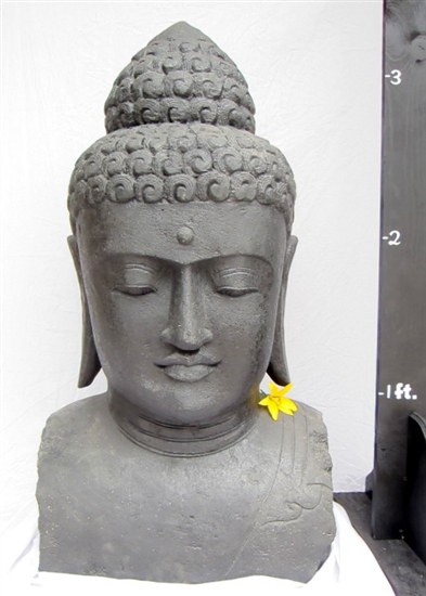 Large Stone Garden Buddha Head Statue