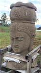 3ft Goddess of Water Devi Ganga Bust Statue & Flower Garden Planter Pot Solid Carved Stone