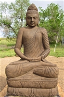 5ft Large Carved Stone Shakyamuni Buddha Statue