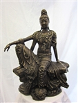 2ft Ornate Bronze GUANYIN KWAN YIN BUDDHA GODDESS of Compassion Statue