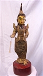 Antique Teak Wood Burmese Spirit Proctector Statue- 19th century