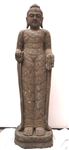 Hand Carved Green Stone Standing Buddha Statue Gandhara Style