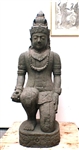 Large 5ft Stone Kneeling Shiva Parvati Sati Statue