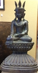 3ft Bronze Sukhothai King Buddha Statue Rare Lost Wax Method Casting Repro of 18th Cen Style