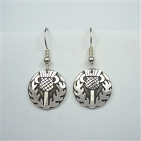 Large Celtic Thistle Earrings - sterling silver - Zephyrus