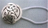 Large Celtic Hair Tie - sterling silver- Zephyrus