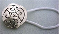 Large Celtic Hair Tie - sterling silver- Zephyrus