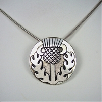 Celtic Thistle Necklace - sterling silver - Zephyrus