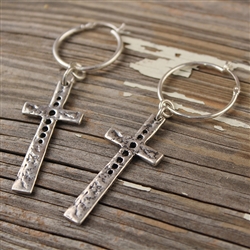 HOLEY CROSS EARRINGS