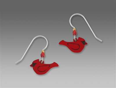 Sienna Sky Earrings-Sitting Red Cardinal