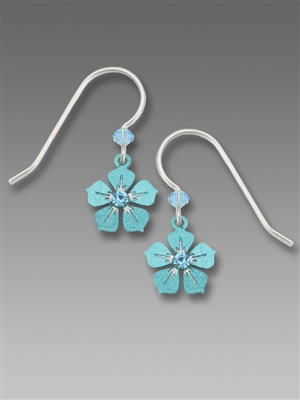 Sienna Sky Earrings-Teal Flower