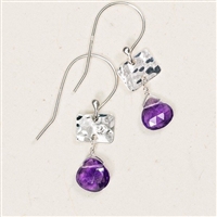 Holly Yashi Earrings- Lydia- Silver/Amethyst