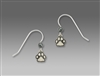 Sienna Sky Earrings-Small Polished Paw Print