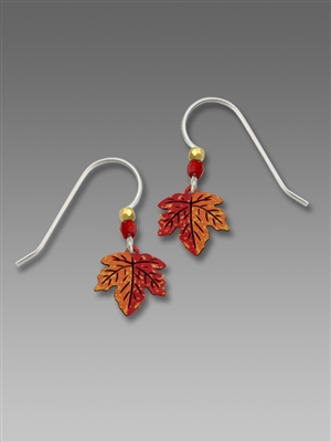Sienna Sky Earrings-Orange Maple Leaf