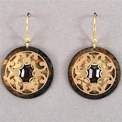 Holly Yashi Earrings- Carmen- Garnet/Brown