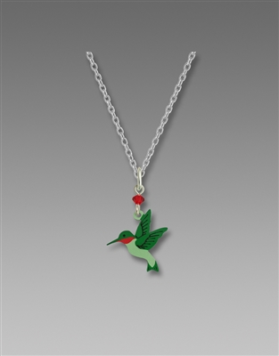 Sienna Sky Necklace- Ruby Throated Hummingbird