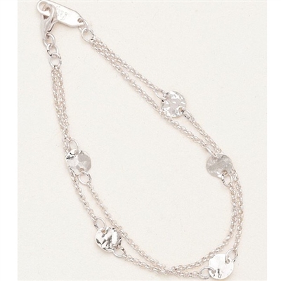 Holly Yashi Bracelet- Essie Double Strand- Silver