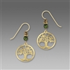 Sienna Sky Earrings-Goldplated Tree of Life Filigree Disc