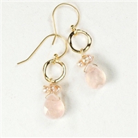 Holly Yashi Drop Earrings-Pixie-Rose Quartz