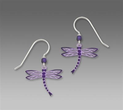 Sienna Sky Earrings-Purple Dragonfly