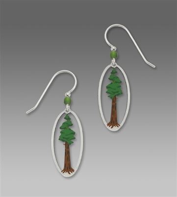 Sienna Sky Earrings-Tall Pine in Oval Frame