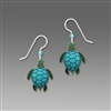 Sienna Sky Earrings- Green Blue Sea Turtle